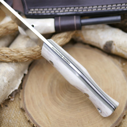 Tradesman: MagnaCut, Elk Antler, Sheath & Firesteel Included