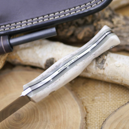 Tradesman: MagnaCut, Elk Antler, Sheath & Firesteel Included