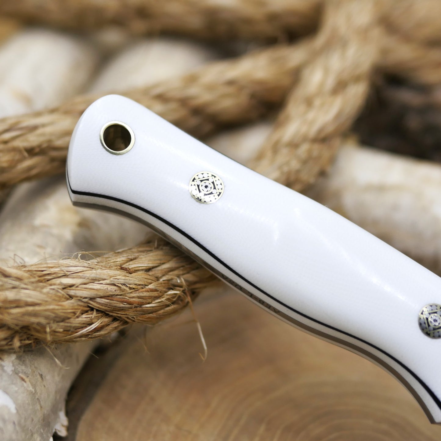 Classic: White G10 & Mosaic Pins