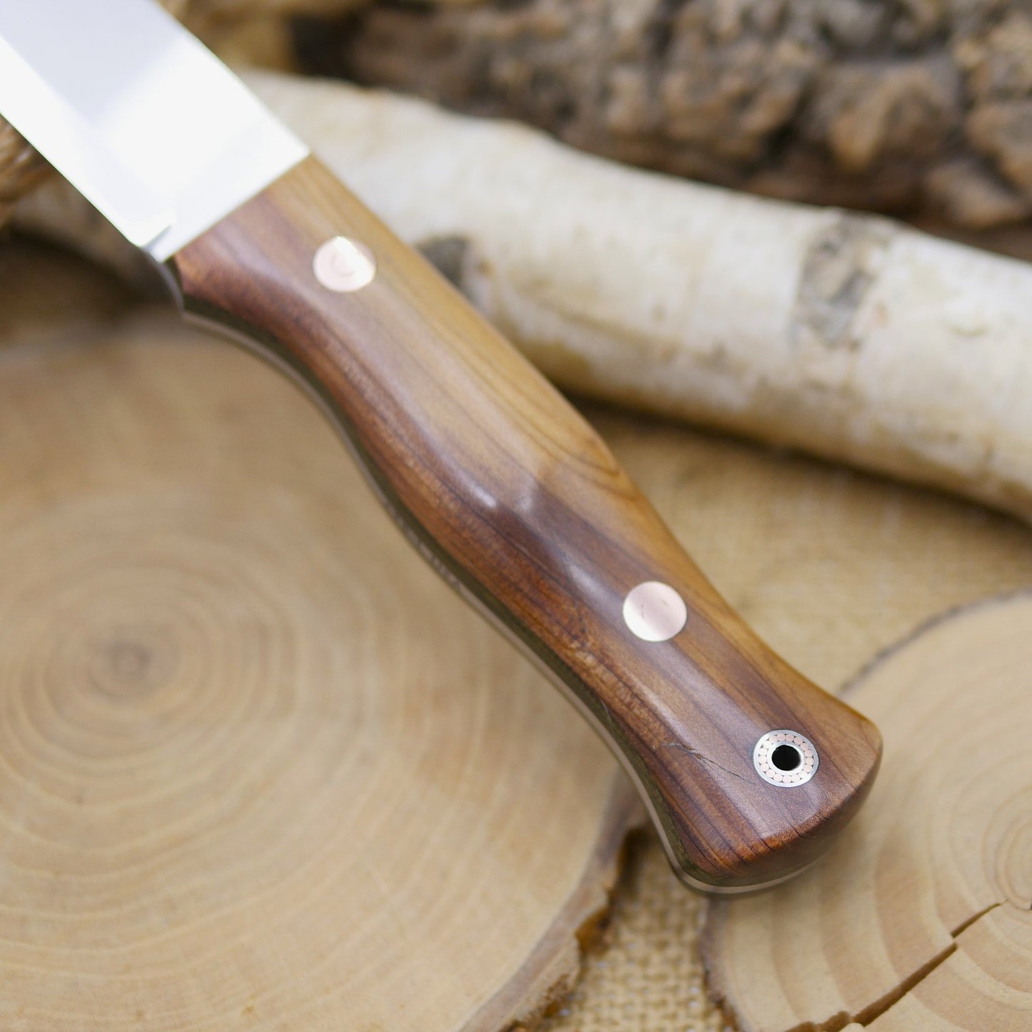 Explorer: Stabilized Cedar, Green Canvas & Copper Mosaic Tube