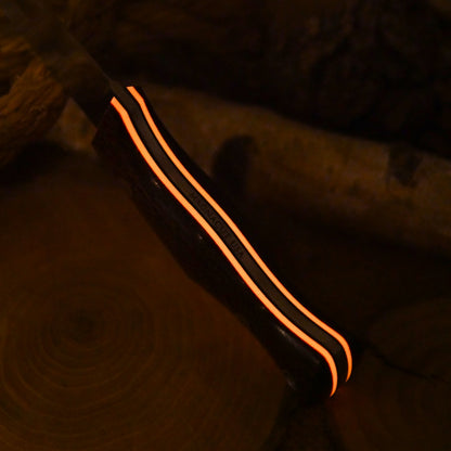 Tradesman: Brown Burlap Micarta, Red Hyperglow Liners