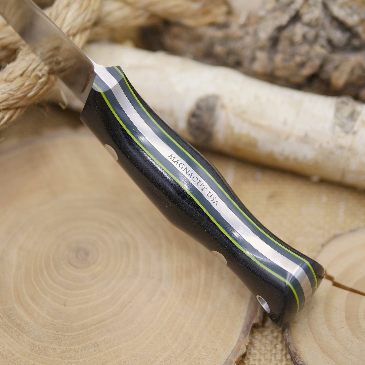 Tradesman: Black Canvas Micarta, Forest & Toxic Green G10 Liners