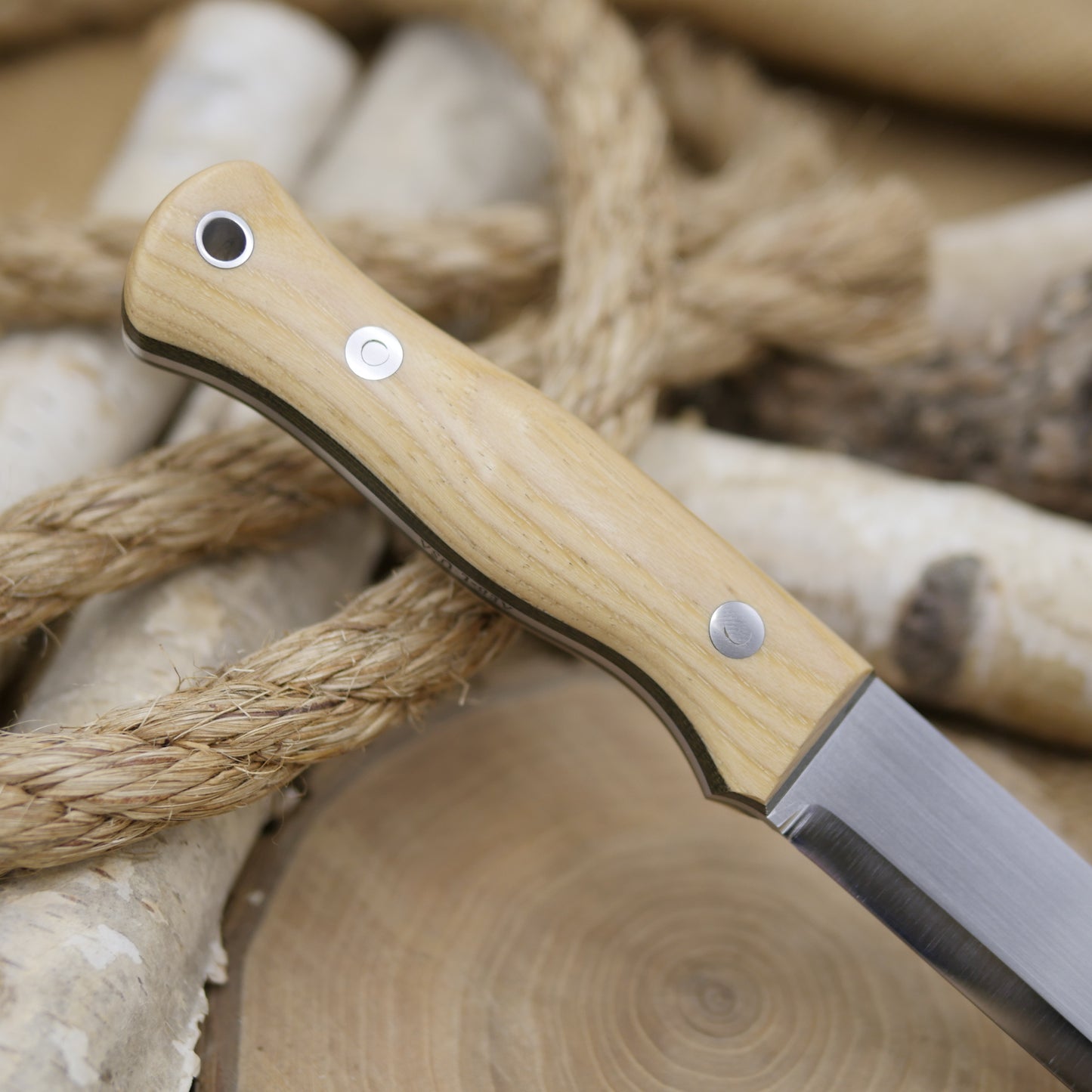 Explorer: Stabilized American Hickory & Green Canvas Micarta