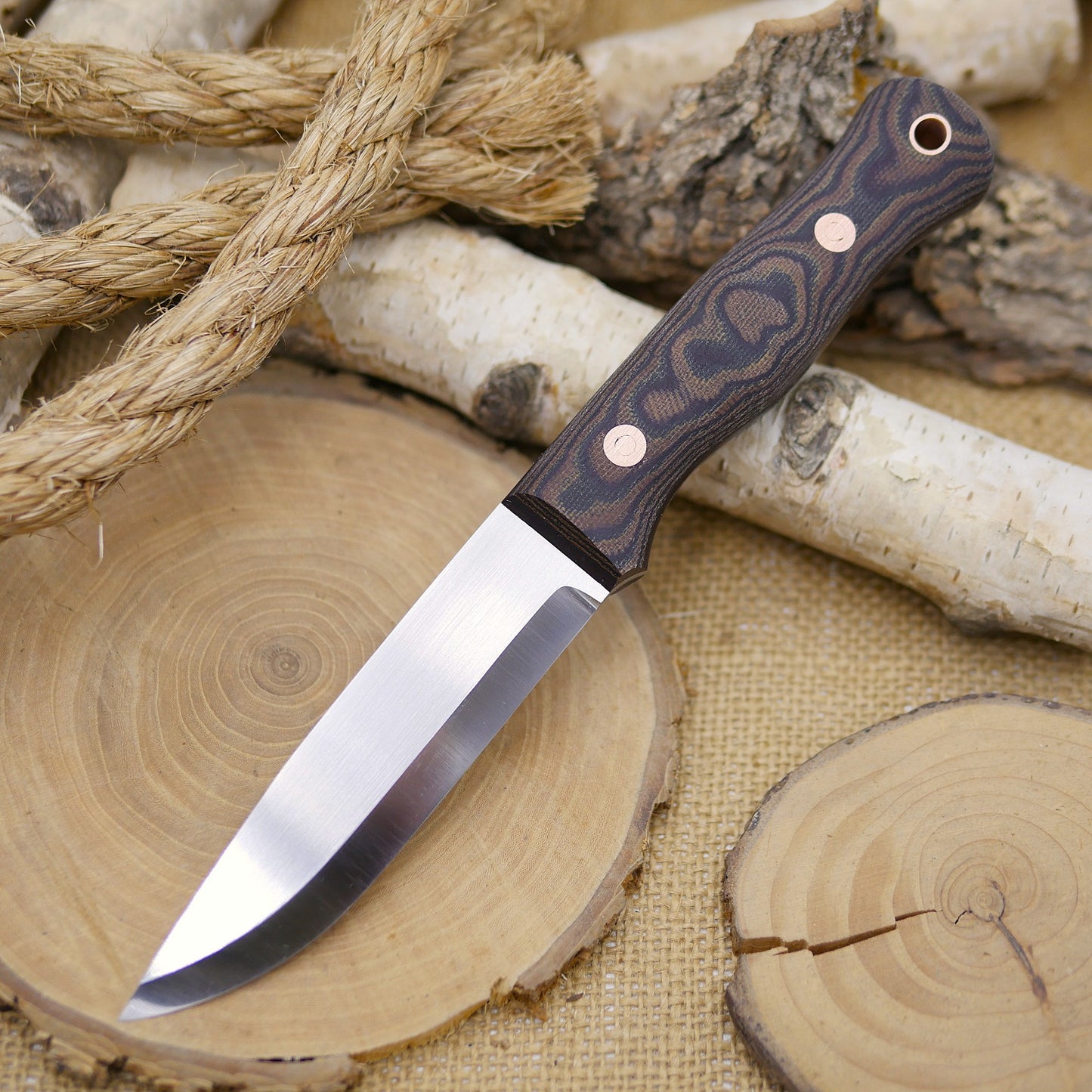 Explorer: 3V, Python Canvas Micarta, Tapered Tang