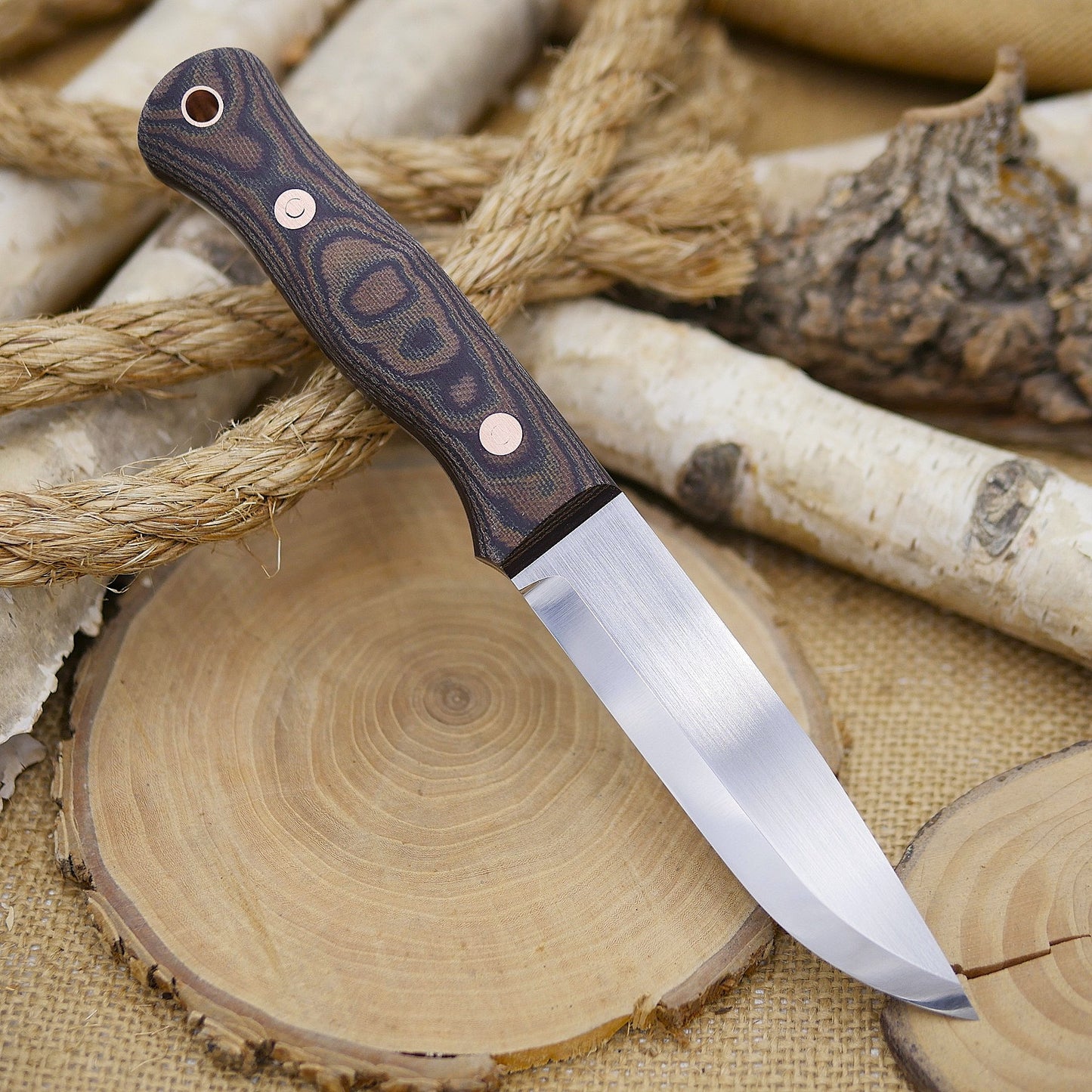 Explorer: 3V, Python Canvas Micarta, Tapered Tang