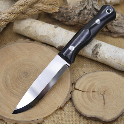 Explorer: Black Canvas Micarta & Cinnamon Liners