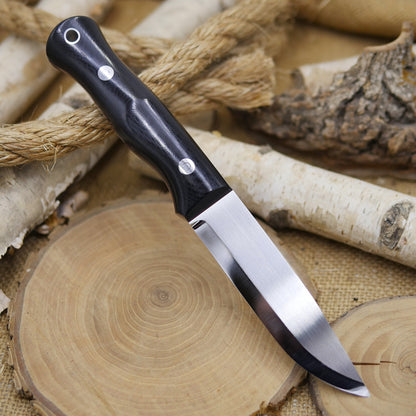 Explorer: Black Canvas Micarta & Cinnamon Liners