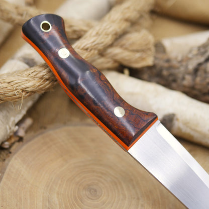 Tradesman: Tapered Tang, Ironwood Burl & Orange G10
