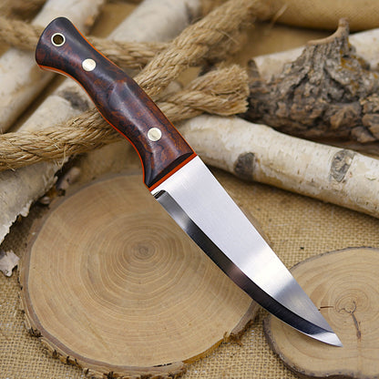 Tradesman: Tapered Tang, Ironwood Burl & Orange G10