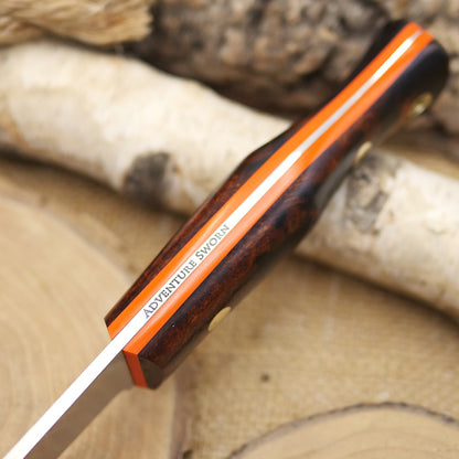 Tradesman: Tapered Tang, Ironwood Burl & Orange G10