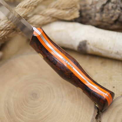 Tradesman: Tapered Tang, Ironwood Burl & Orange G10