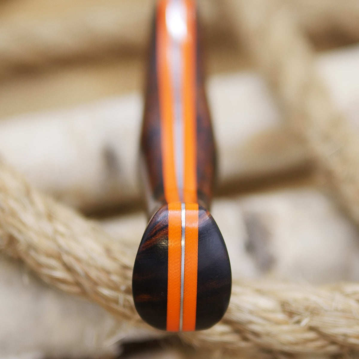 Tradesman: Tapered Tang, Ironwood Burl & Orange G10