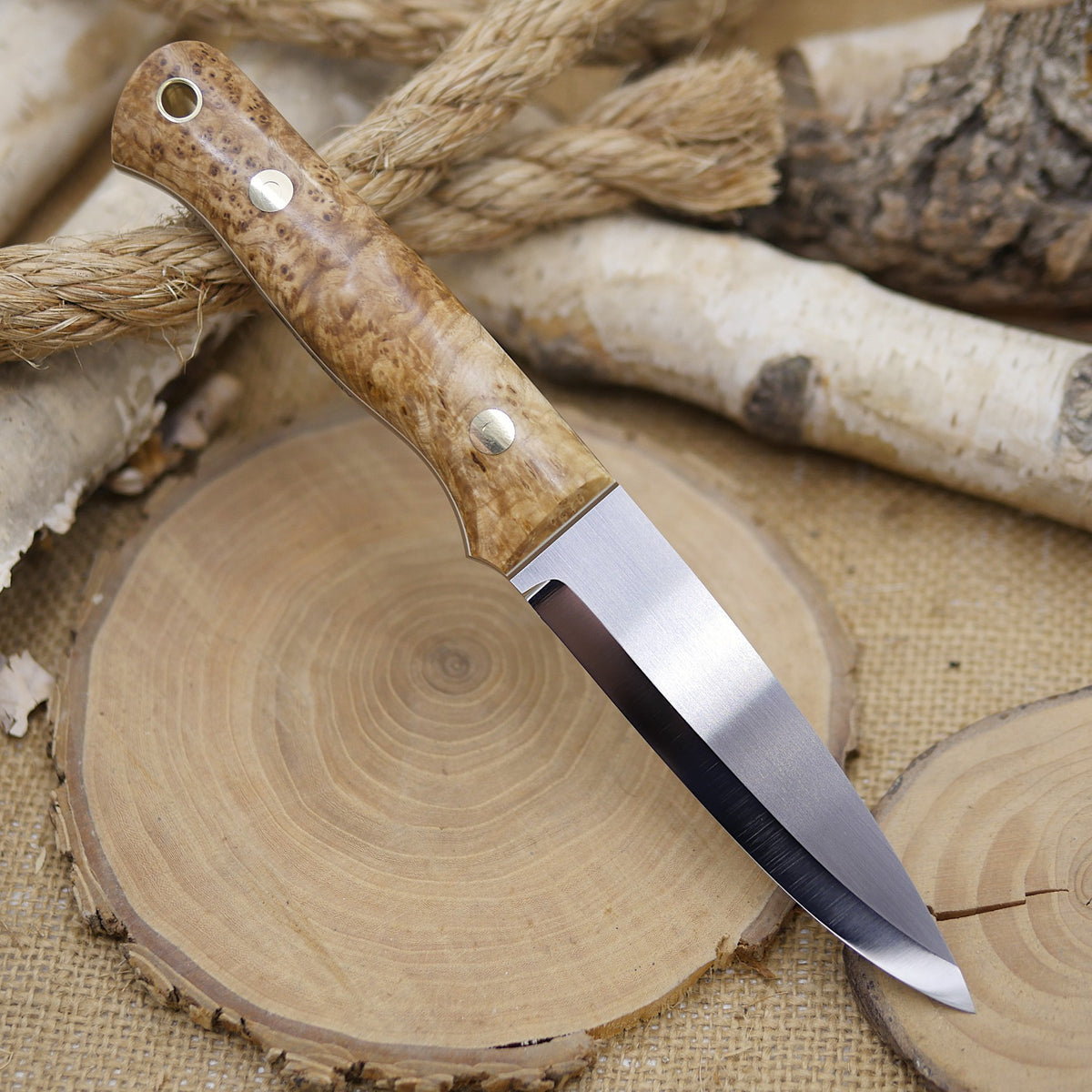 Classic: Black Ash Burl, Tan & White Liners