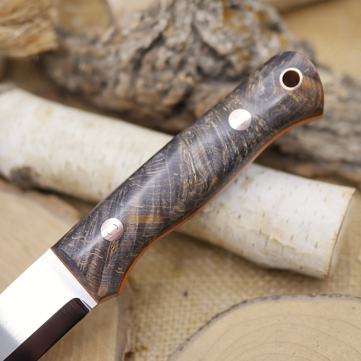 Classic: Black & Orange Maple Burl, Orange Liners