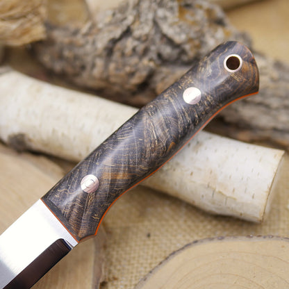 Classic: Black & Orange Maple Burl, Orange Liners