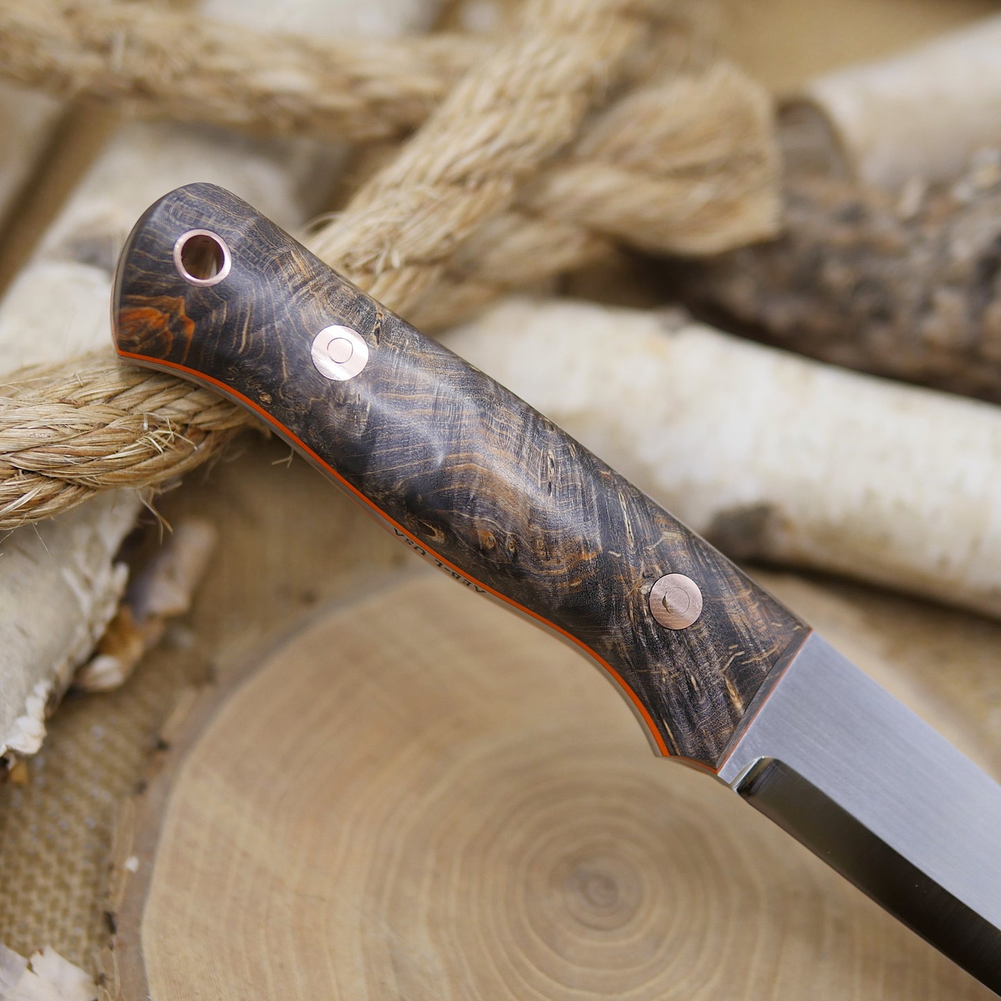 Classic: Black & Orange Maple Burl, Orange Liners