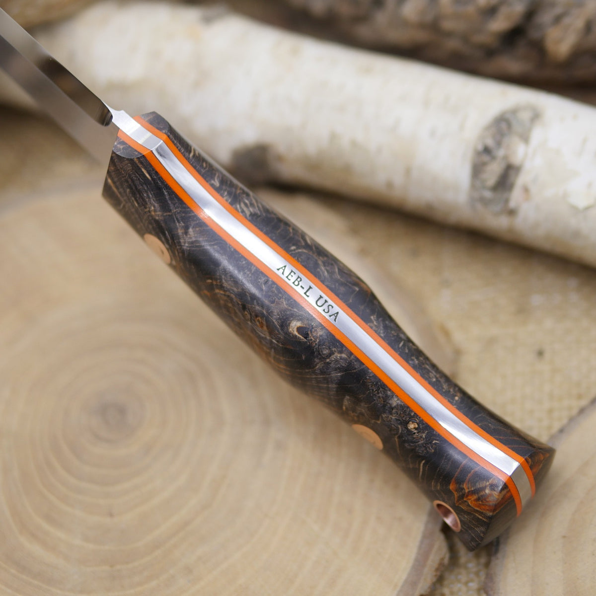 Classic: Black & Orange Maple Burl, Orange Liners