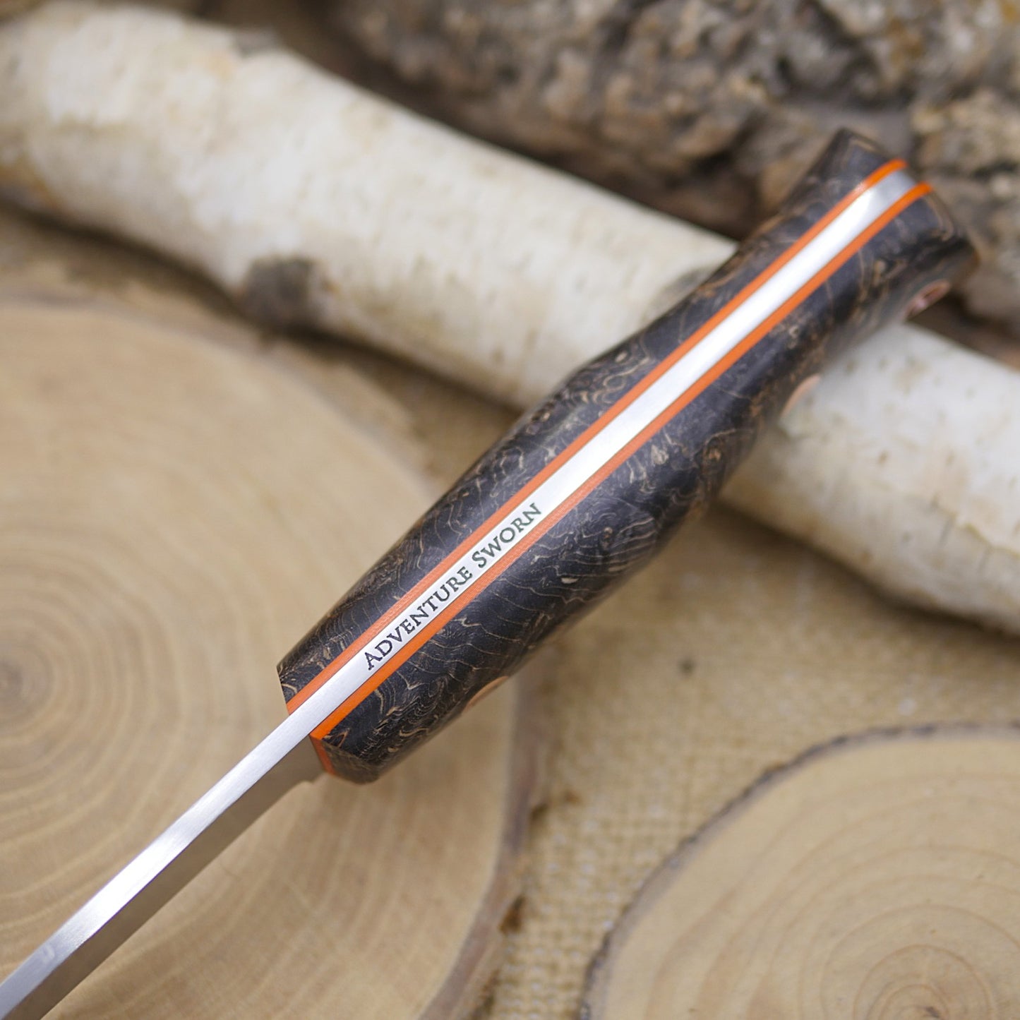 Classic: Black & Orange Maple Burl, Orange Liners