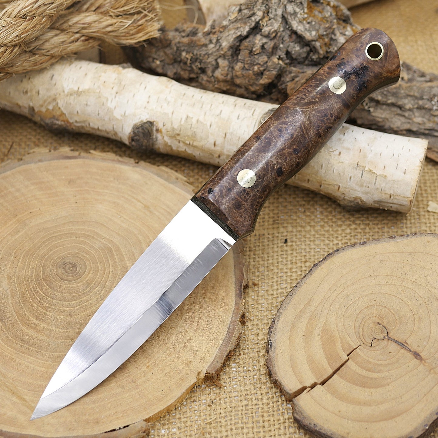 Classic: Maple Burl, Green Canvas Liners