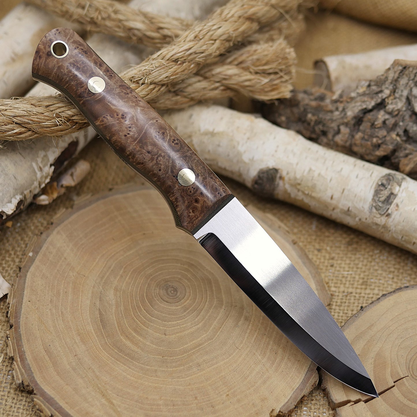 Classic: Maple Burl, Green Canvas Liners