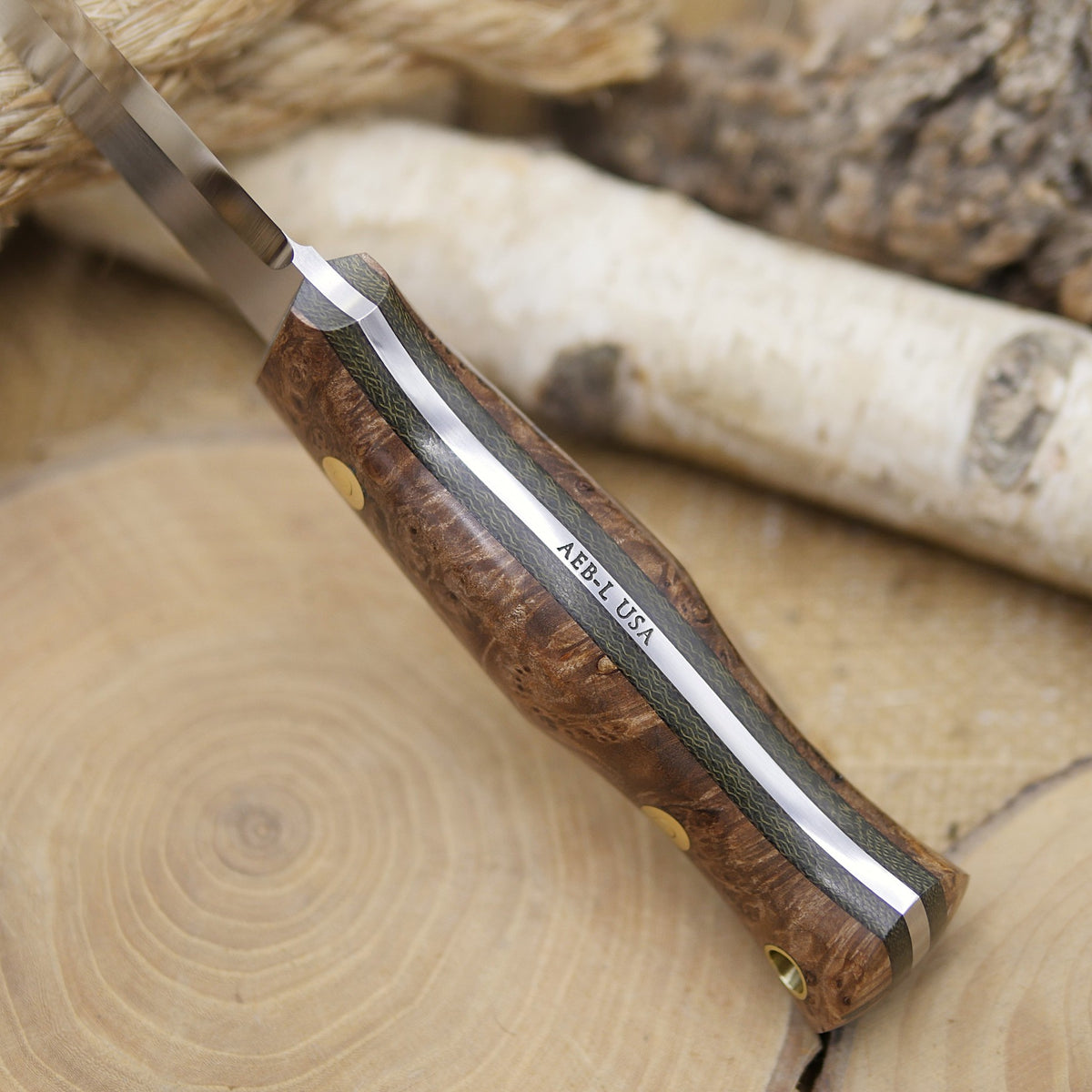 Classic: Maple Burl, Green Canvas Liners