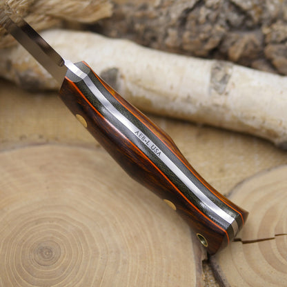 Classic: Ironwood, Green Canvas & Orange G10 liners