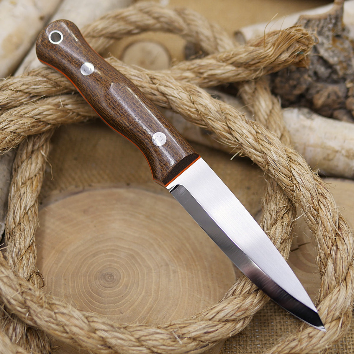 Mountaineer: Dark Brown Burlap & Orange G10