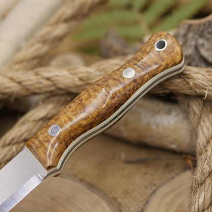 Mountaineer: Stabilized Karelian Birch, Ivory G10