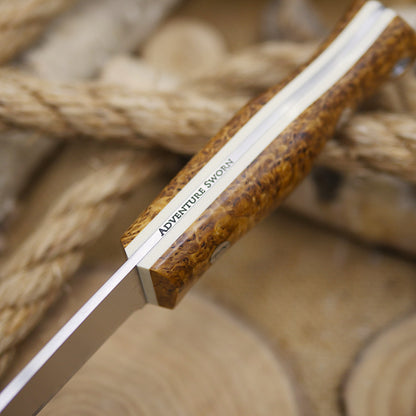 Mountaineer: Stabilized Karelian Birch, Ivory G10