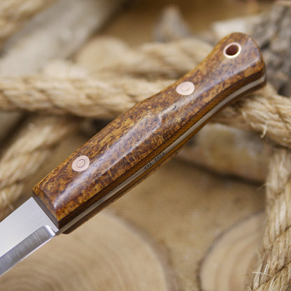 Woodcrafter: Karelian Birch & Brown Canvas Micarta