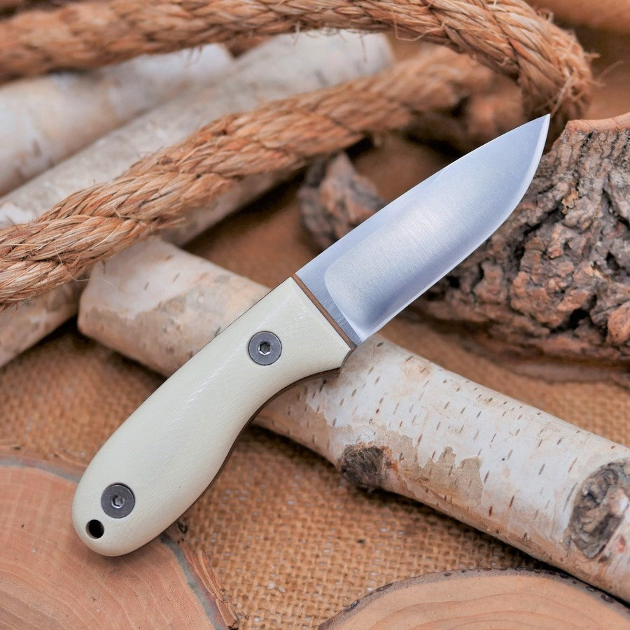 Nomad: Ivory G10 & Brown Canvas Liners