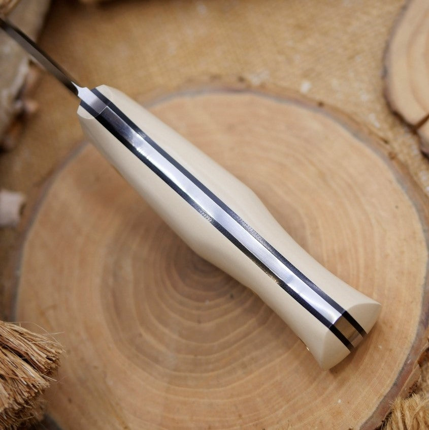 Classic: Ivory Paper Micarta & Black G10 Liners