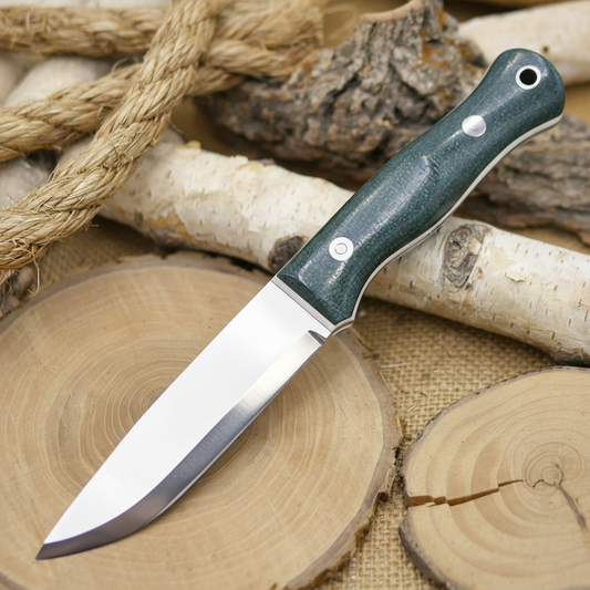 Explorer: Juniper Green Jute Micarta & White G10 liners