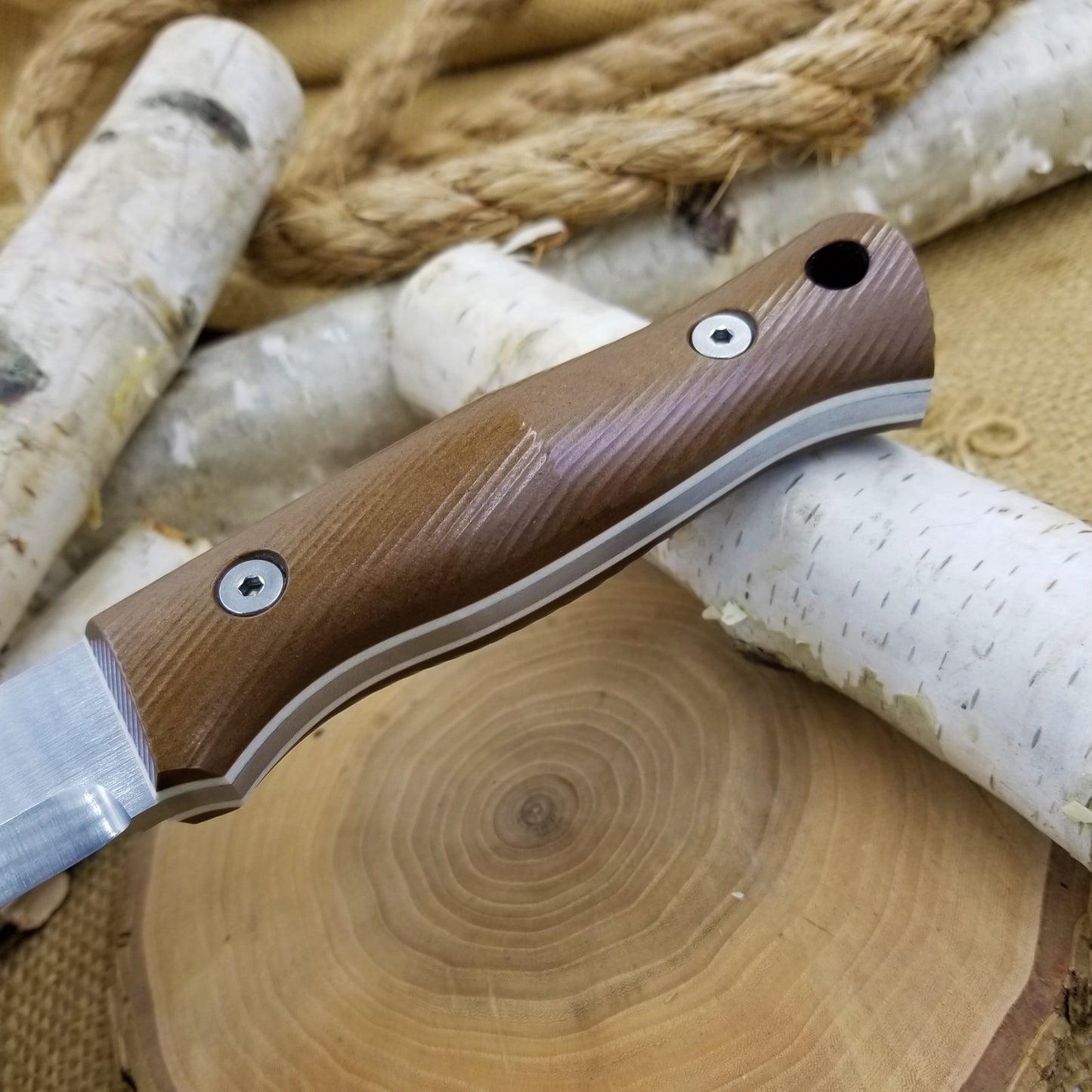 Classic: Brown Richlite over White G10 (r-series)