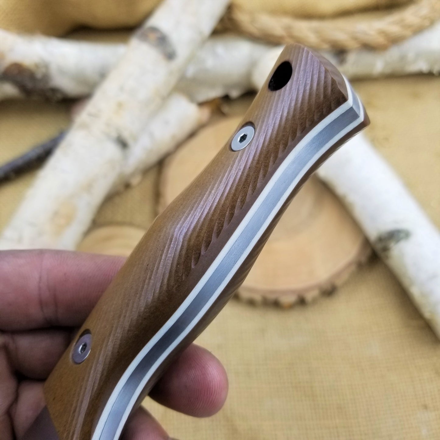Classic: Brown Richlite over White G10 (r-series)