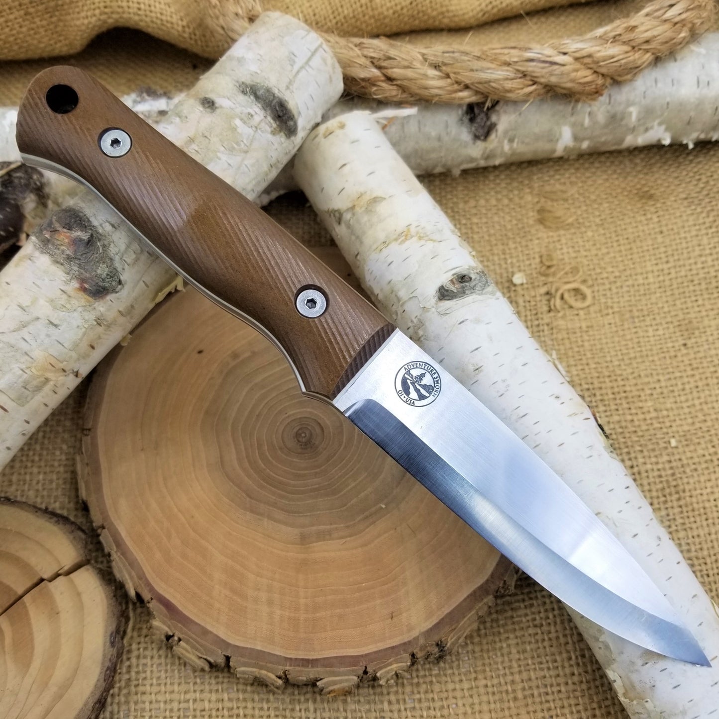 Classic: Brown Richlite over White G10 (r-series)