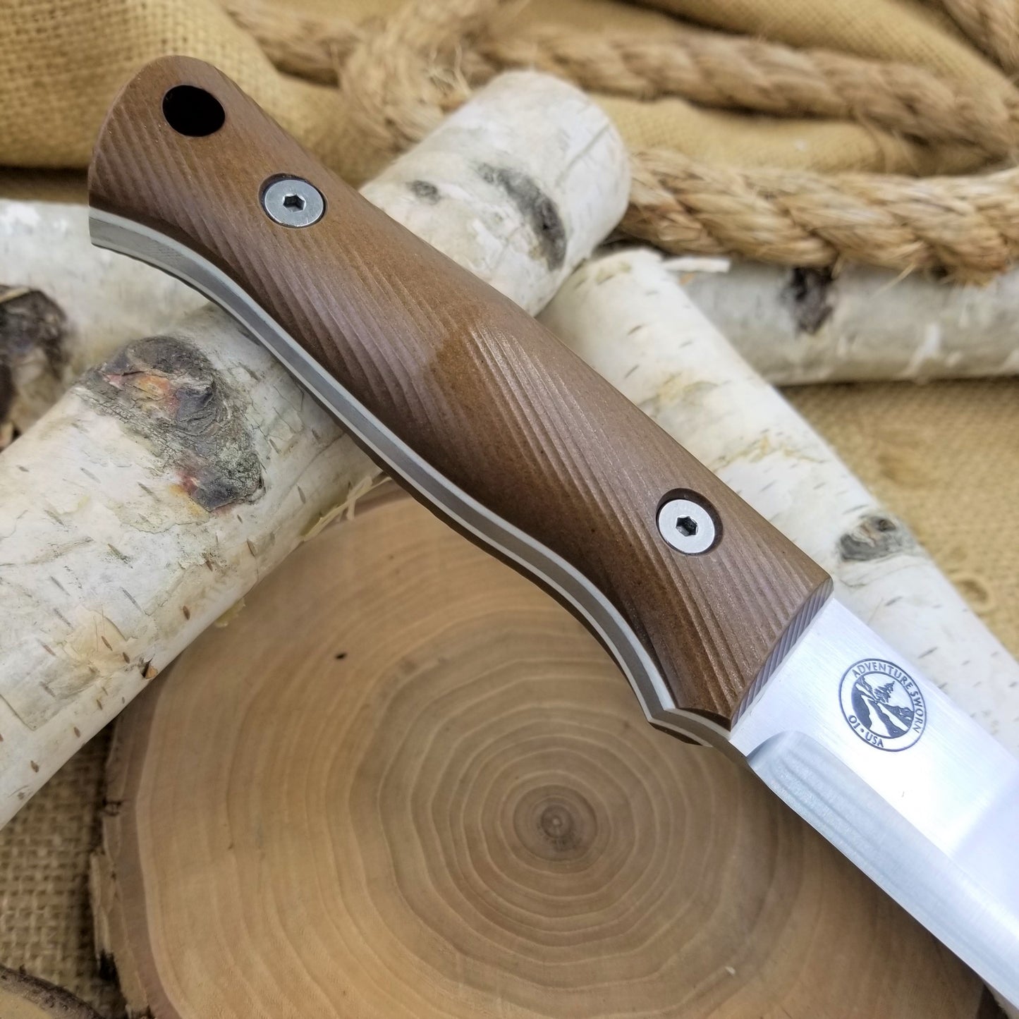 Classic: Brown Richlite over White G10 (r-series)