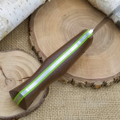Classic: Brown Richlite over Toxic Green G10 (r-series)