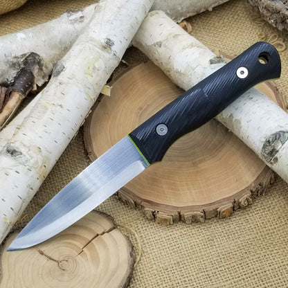 Classic: Black Richlite over Toxic Green G10 (r-series)