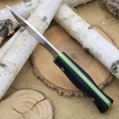 Classic: Black Richlite over Toxic Green G10 (r-series)
