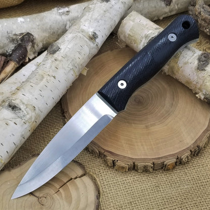 Classic: Black Canvas Micarta over Moonglow (r-series)