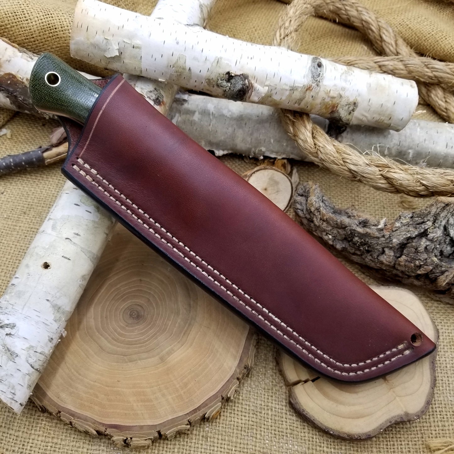 Guide: green canvas micarta & orange g10