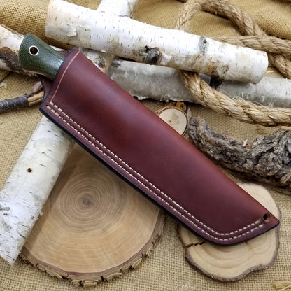 Guide: green canvas micarta & orange g10