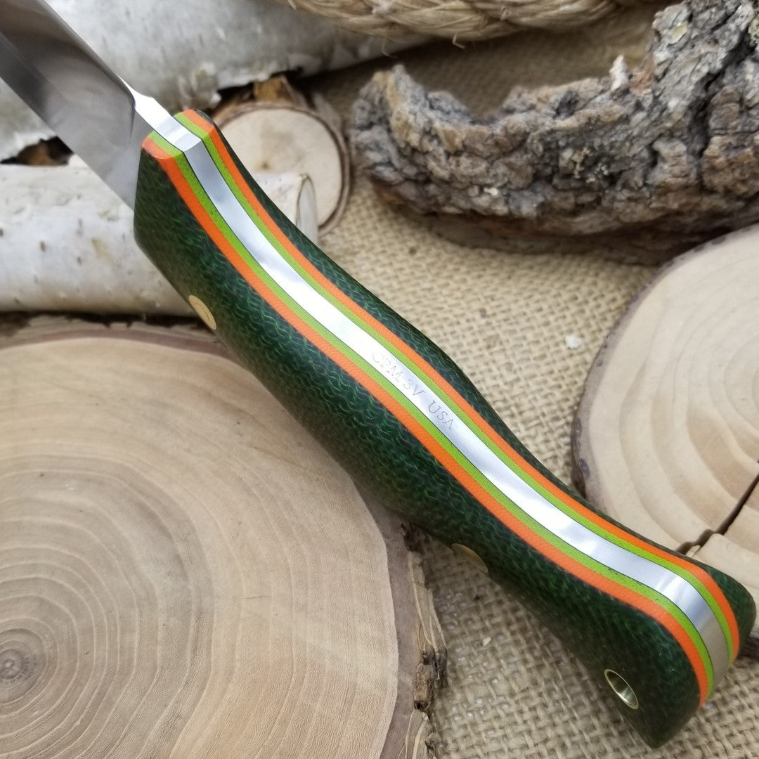 Scout: Green Burlap, Orange and Toxic Green G10 Liners