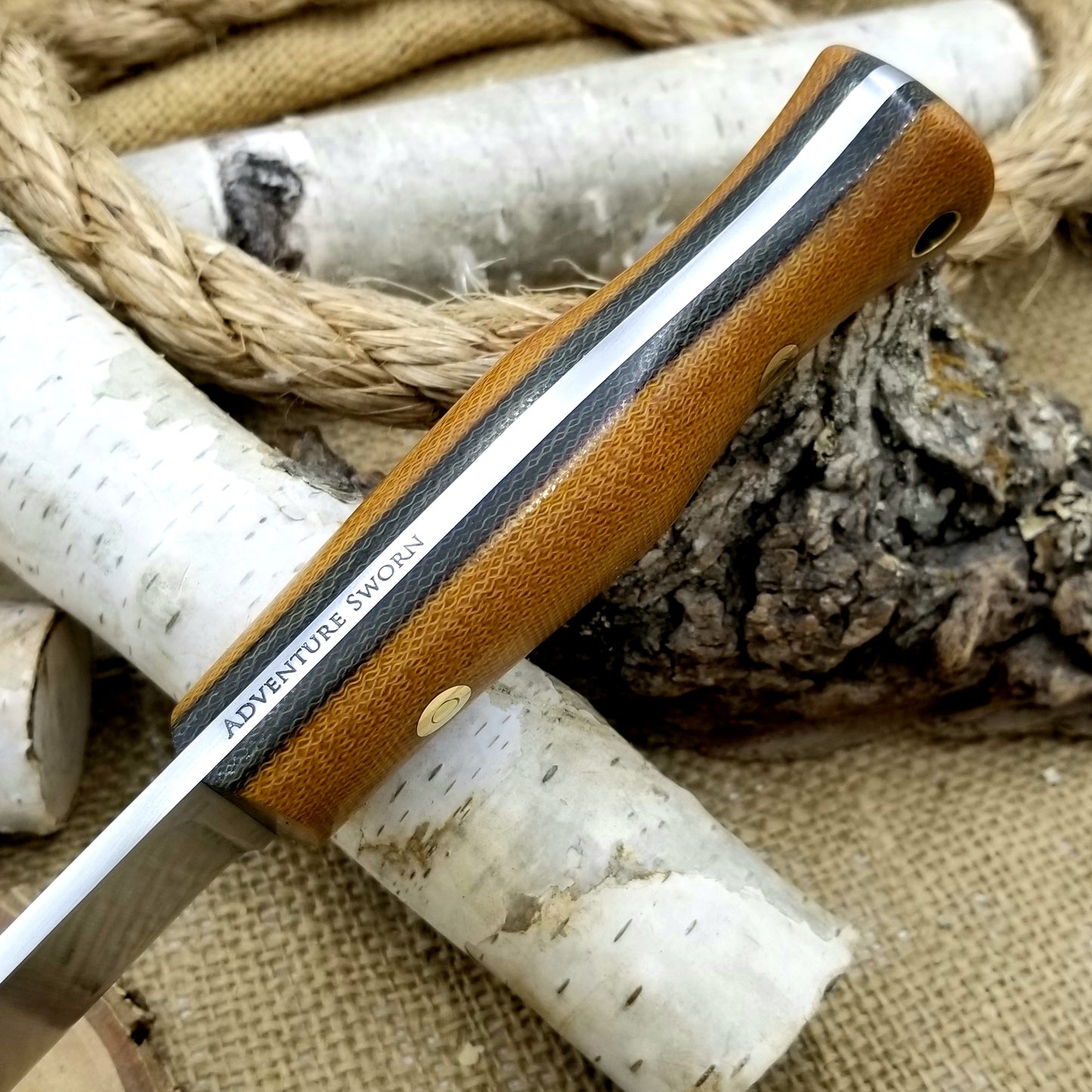 Explorer: 3V Convex, Brown & Green Canvas Micarta