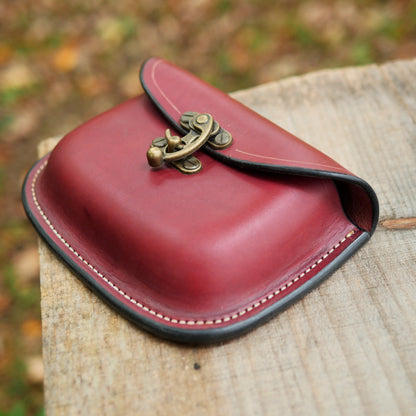 Traveler's Pouch: Burgundy & Brass [#1]
