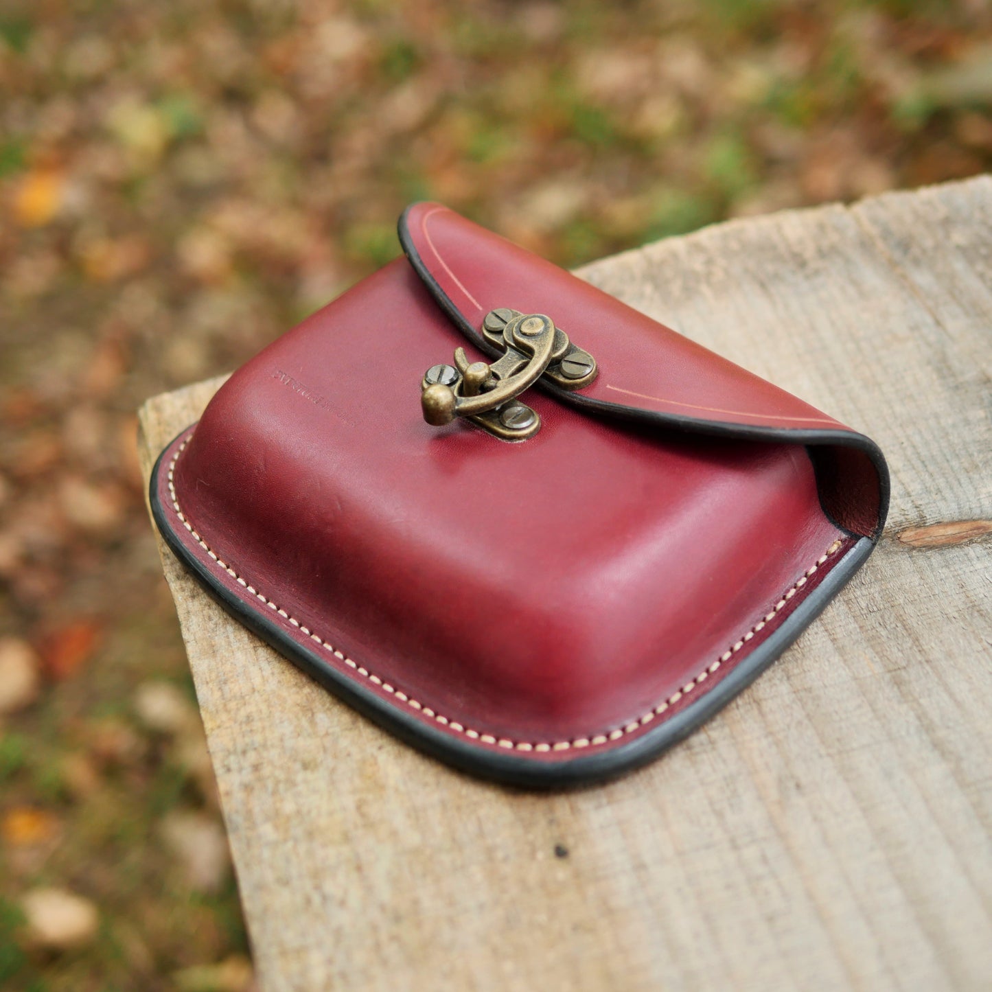 Traveler's Pouch: Burgundy & Brass [#2]