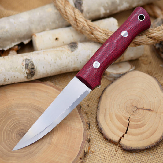 Used Voyageur: CPM 154, Ruby Red Burlap Micarta