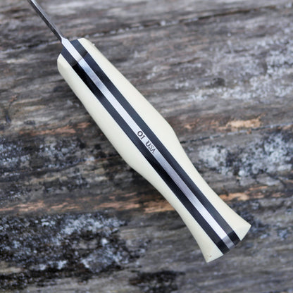 (Sold) TDK: 3" Classic, Ivory & Black G10