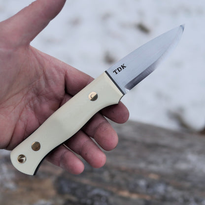 (Sold) TDK: 3" Classic, Ivory & Black G10